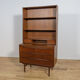 Mid-century teak shelf with pull-out top, Denmark, 1960s