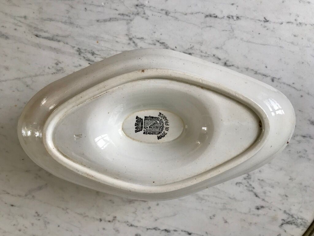 Saucière terre de fer st amand green early twentieth century