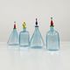 Set of 4 Italian vials made of Murano glass 1970s