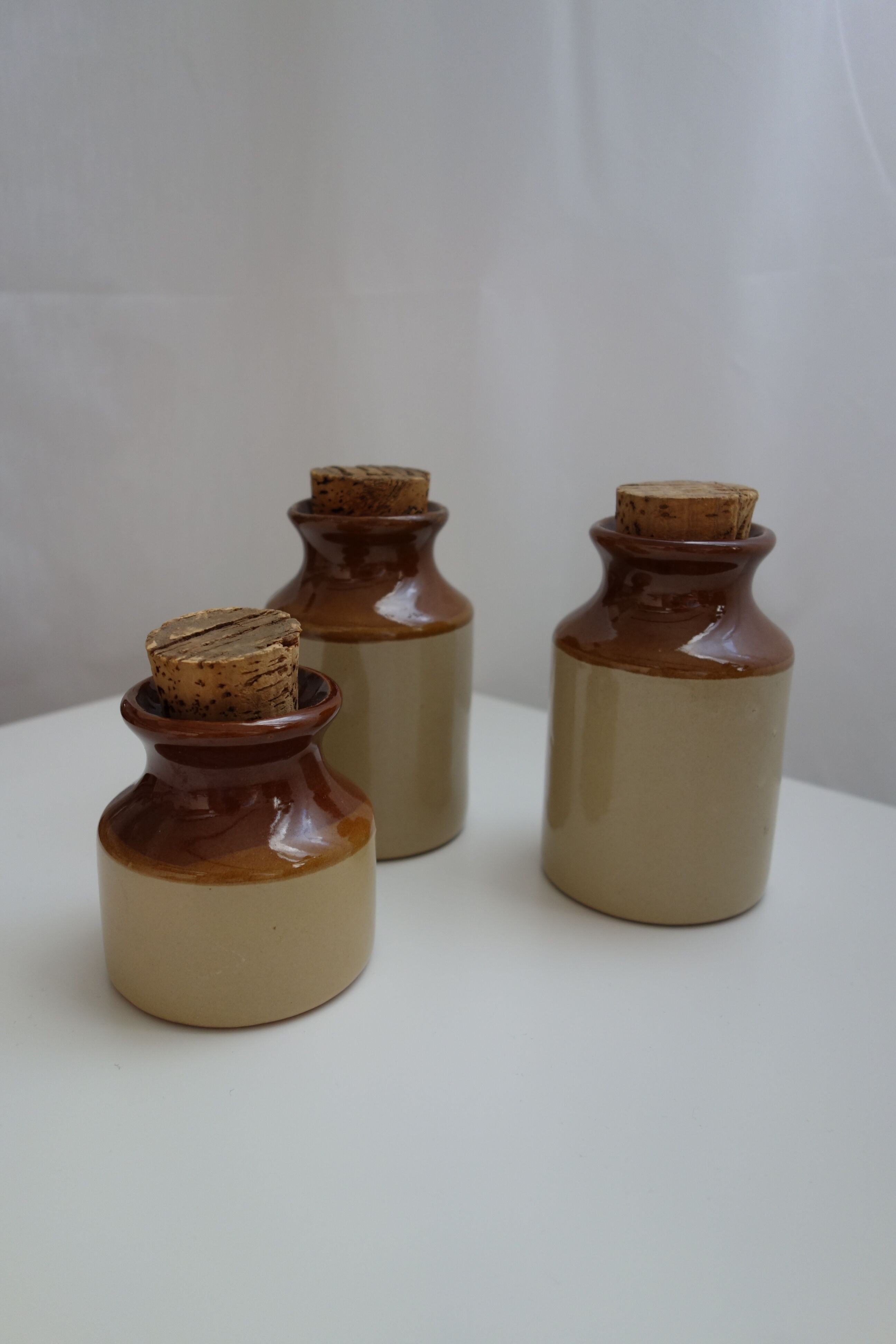 Lot de 3 pots en grès