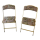 Chaises pliantes motif floral
