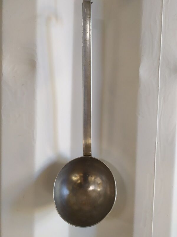 Ladle large model aluminum utensil old vintage kitchen