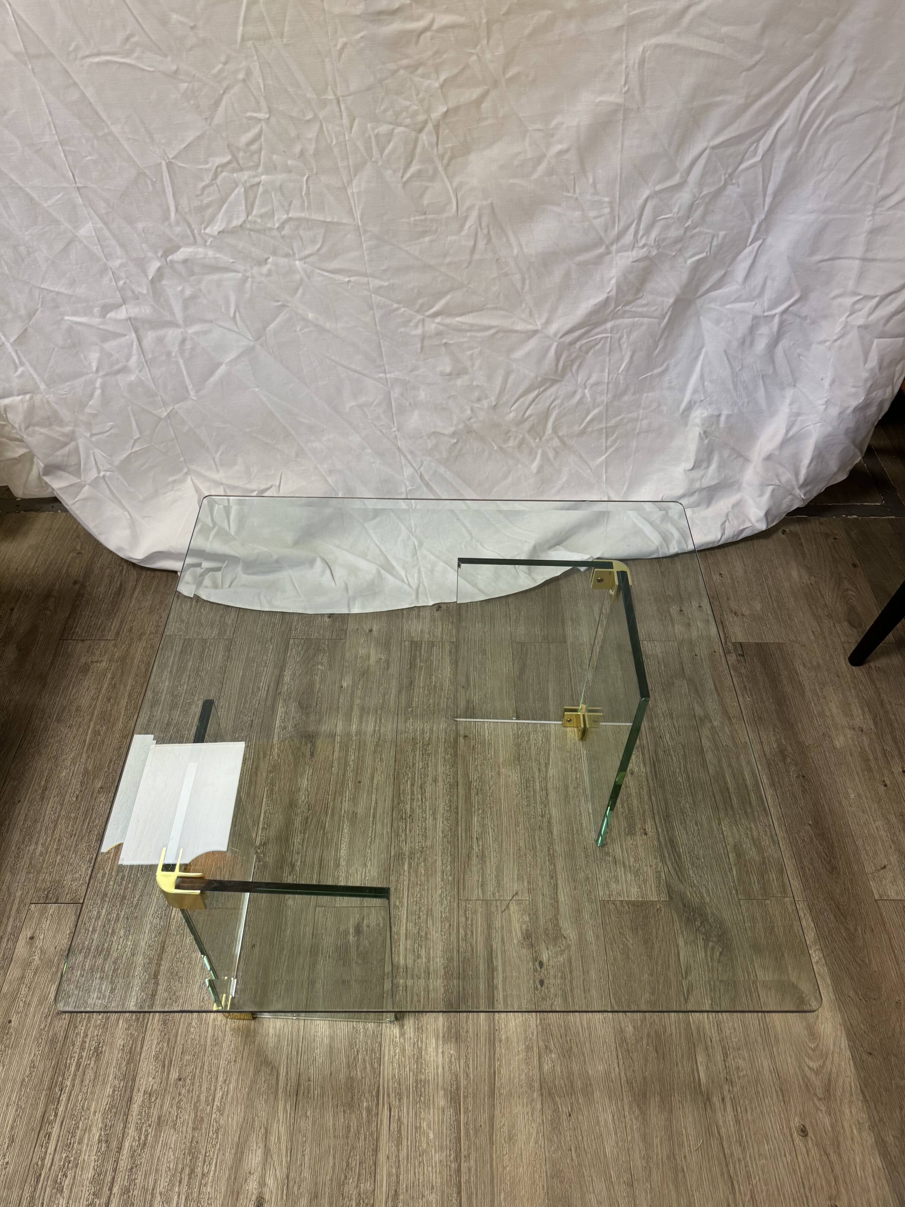 Vintage glass coffee table 70s