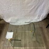 Table basse en verre vintage 70