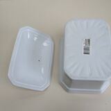 Fired white porcelain terrine