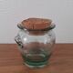 6 glass jars with vintage cork caps