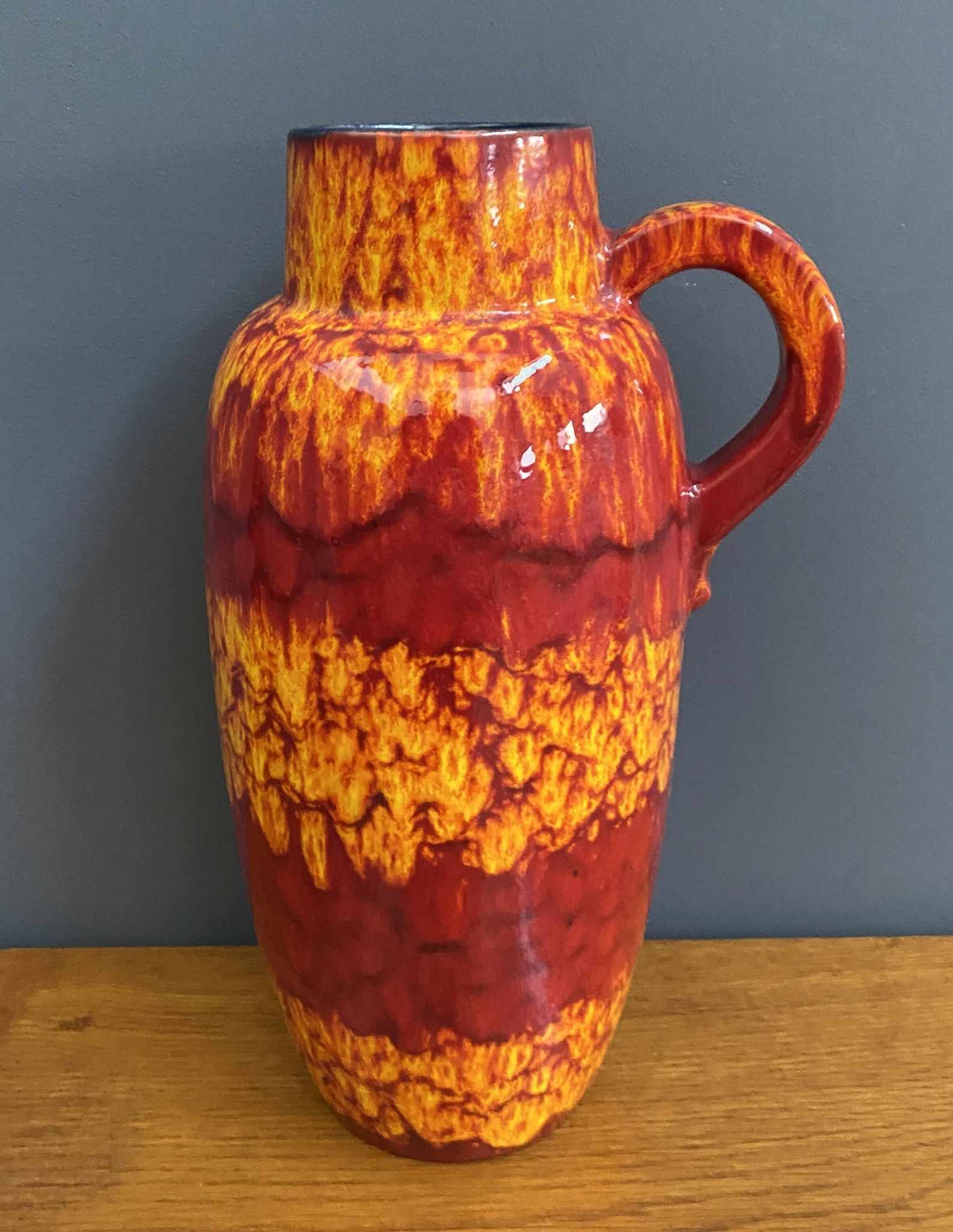 Ceramic flame vase by Scheurich Germany model 420-37