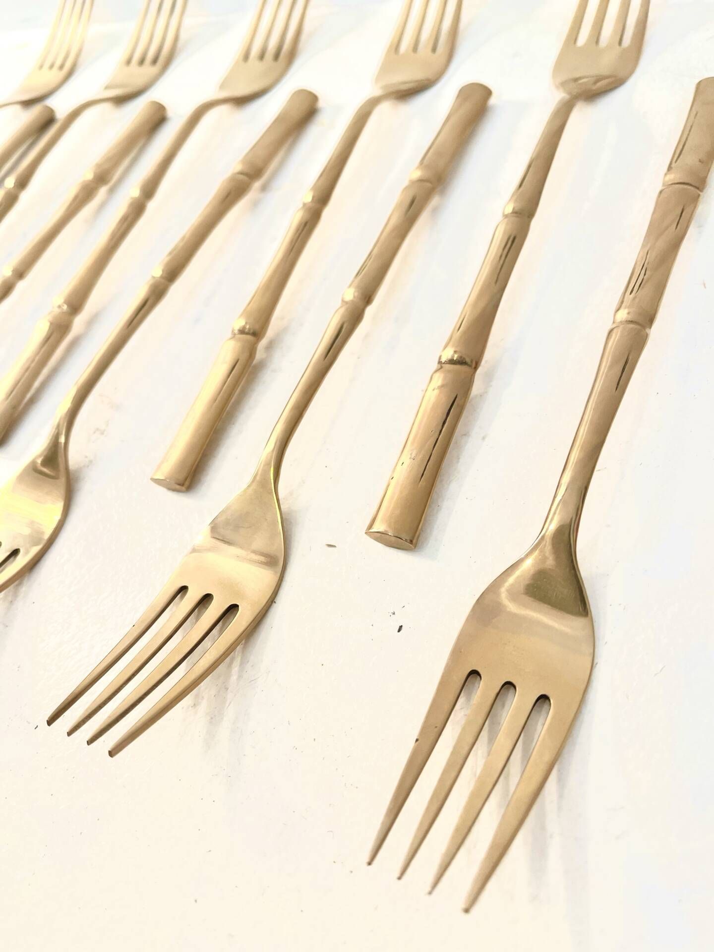 12 dessert forks, Hollywood Regency - circa 1970