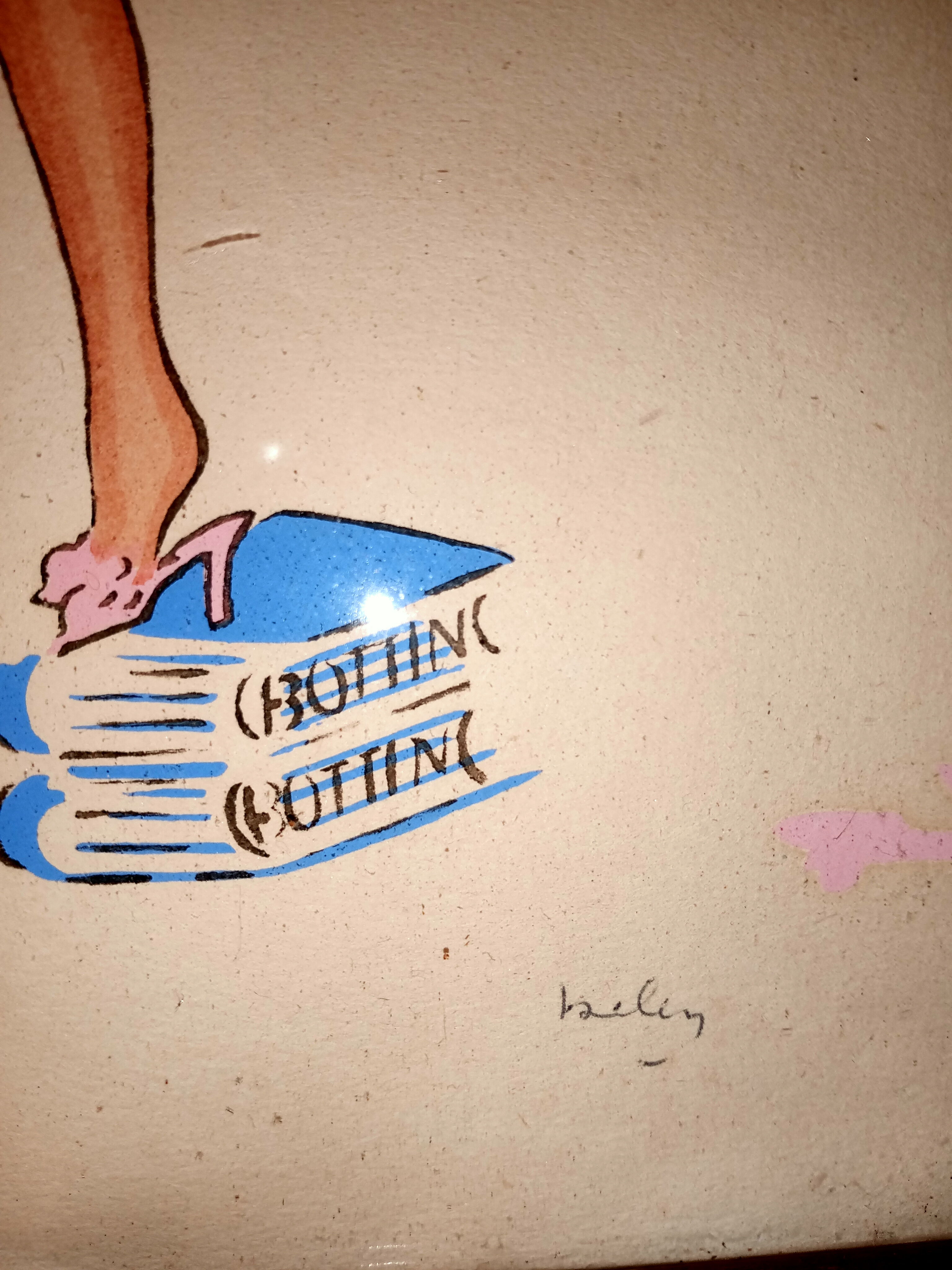 Vintage framed piece