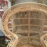 Fauteuil Emmanuelle en rotin 1970