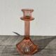 Bougeoir Rosaline verre rose art déco