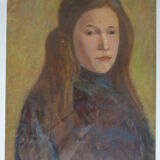 Portrait of a young girl, oil on cardboard 44 x 54 cm