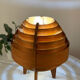 Lampe scandinave vintage en lamelles de bois