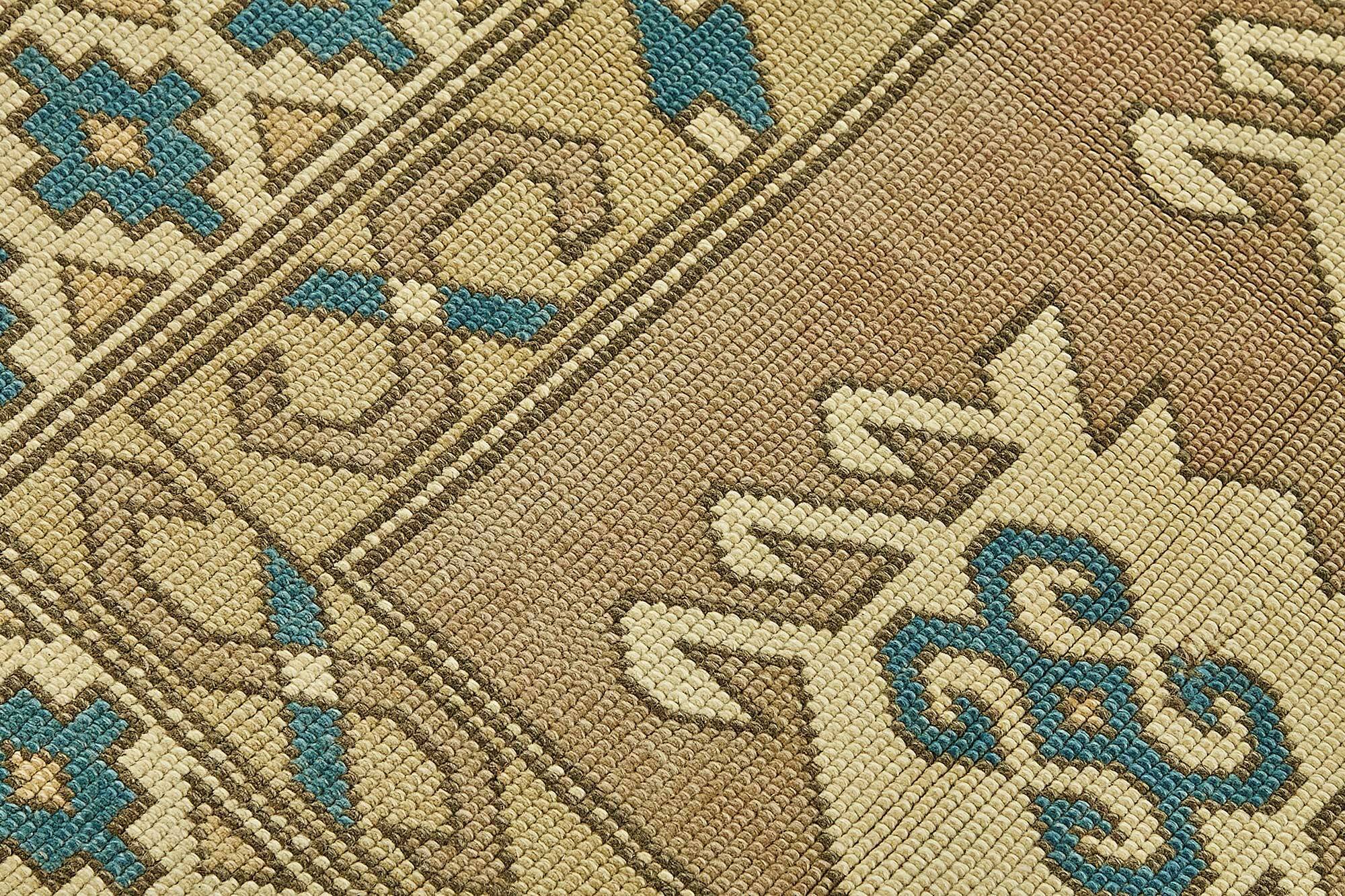 Tapis anatolien vintage turc 105 cm x 110 cm