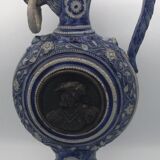 PITCHER Ewer in Stoneware from WESTERLAND, Germany, medallions and sculptures