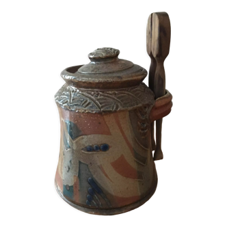 Contemporary ceramic condiment jar