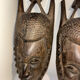 Paire de masques ancien collection art africain