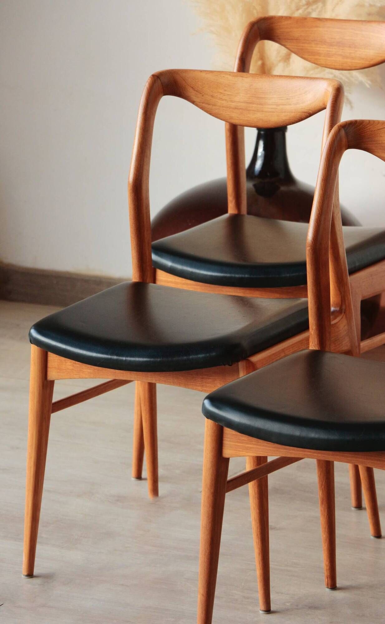 Set of 6 Vintage Scandinavian Teak Chairs – 1960s