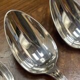 Set of 6 large silver-plated metal spoons, christofle spartours model