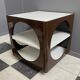 Space age cubic table in brown and white 1970s