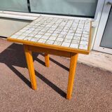 Petit table carrée bois carrelage carreler