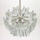 Large frosted glass chandelier from Murano by Kalmar, Austria, 1960s.