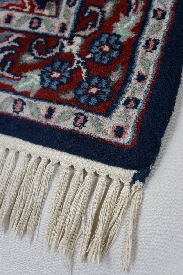 Beautifully Colored Blue Oriental Rug with Floral Pattern, 150 x 90 cm
