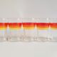 Set of 5 glasses with advertising aperitifs Vabé 1970 vintage