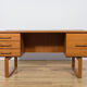 Mid-Century Teak Freestanding Desk by Torben Valeur & Henning Jensen for Dyrlund, Denmark, 1960s