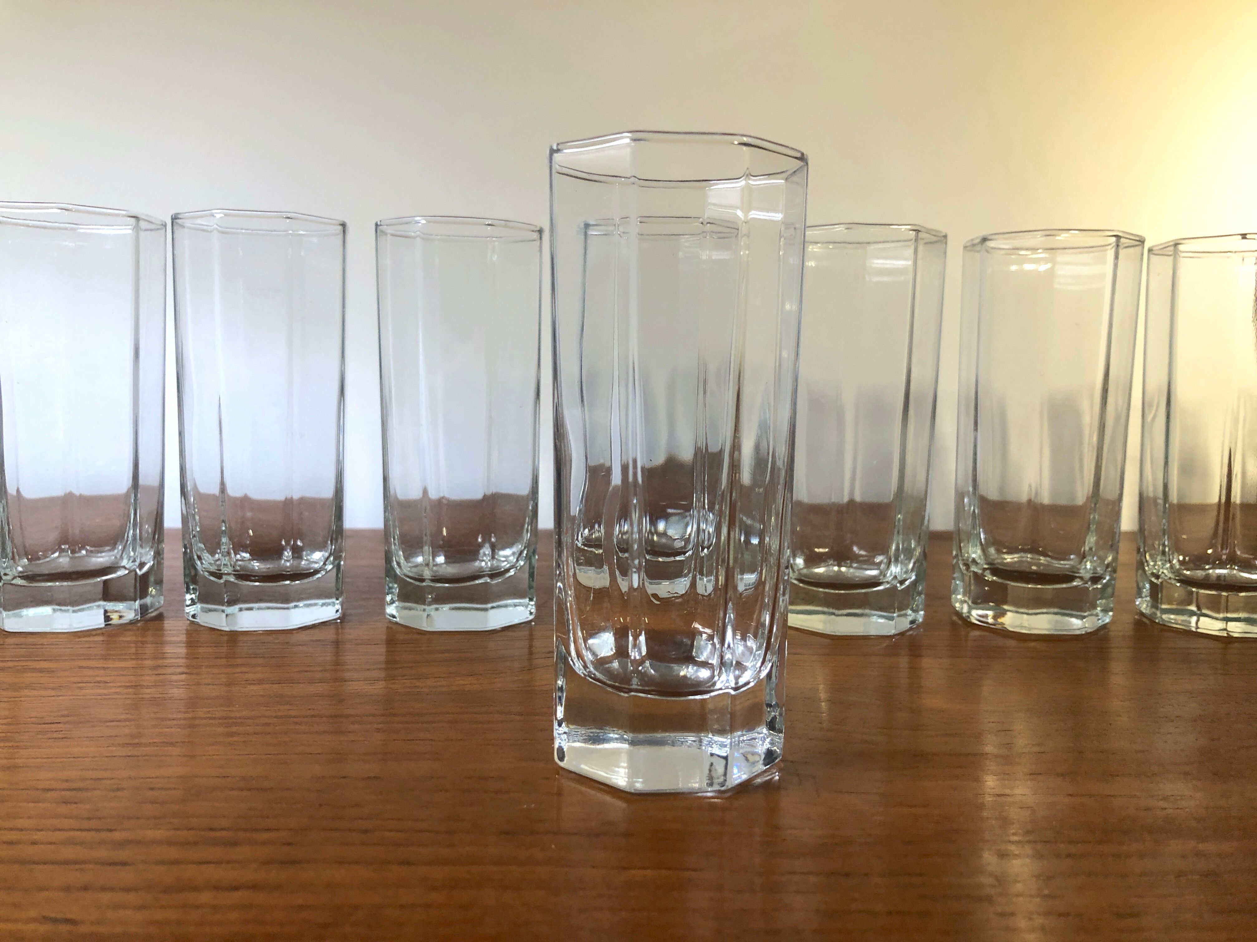 Glasses Aperitifs in transparent vintage glass Octime