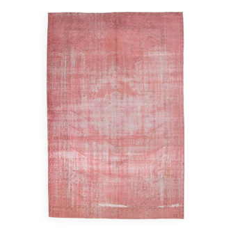 7x10 Blush Pink Vintage Rug, 216x304Cm