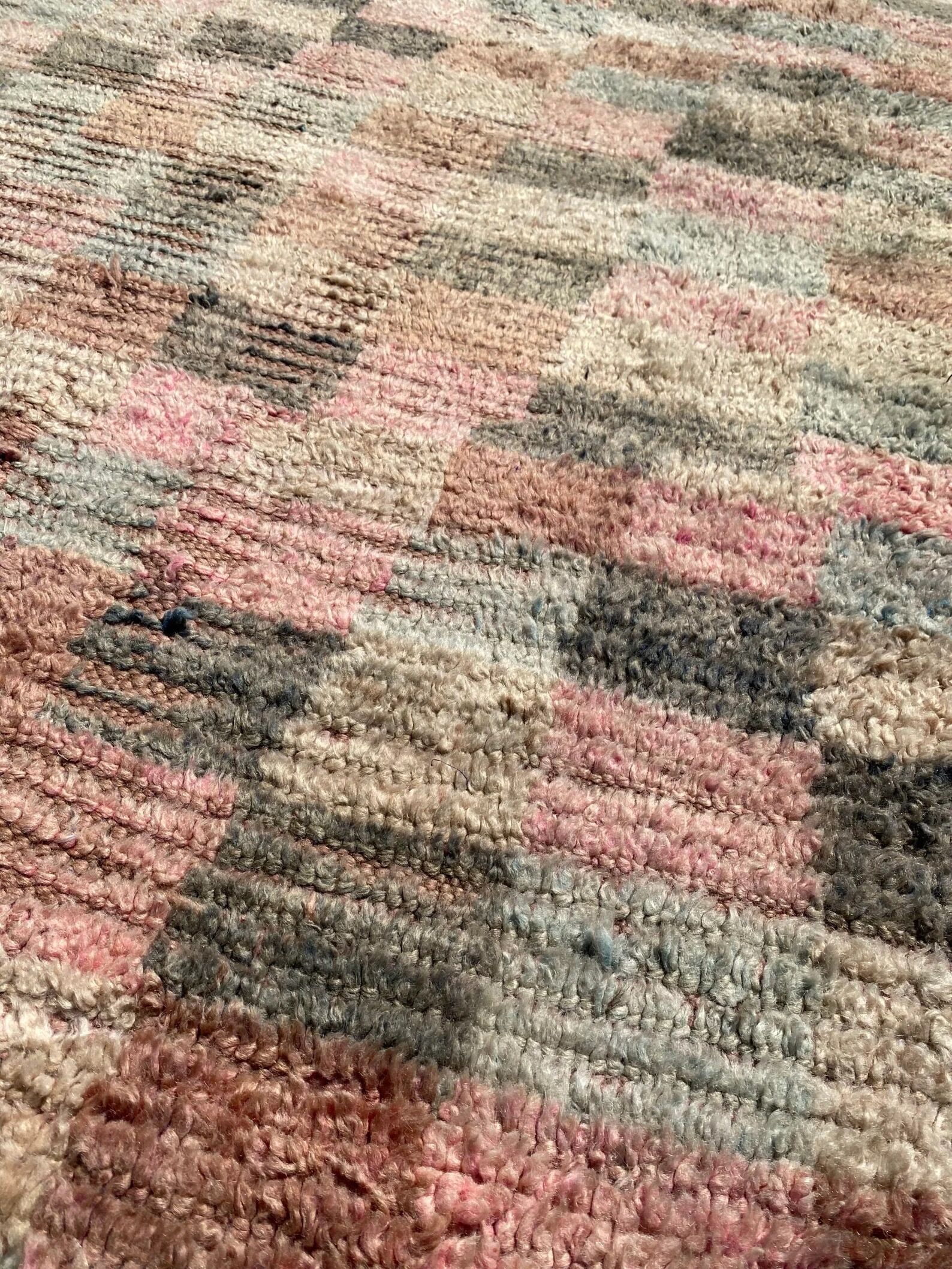 Modern berber rug boujad wool