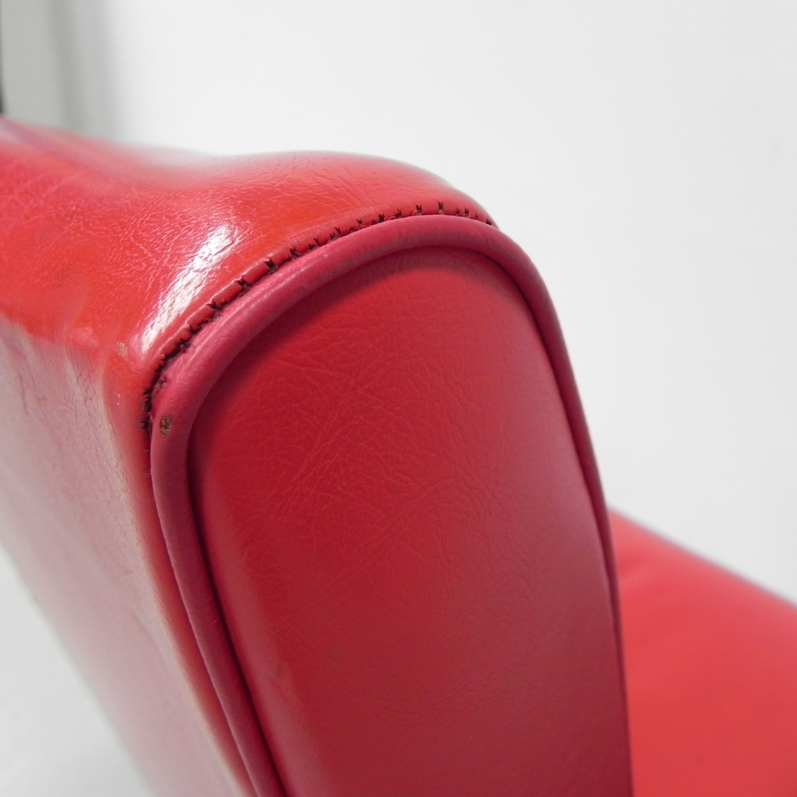 Vintage skai armchair with armrests