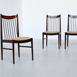Helge Sibast set of six dining chairs in rosewood Denmark 1960