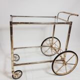 Service trolley serving gilded brass style Maison Baguès