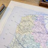 Pas-de-Calais, old map, printed in 1883.