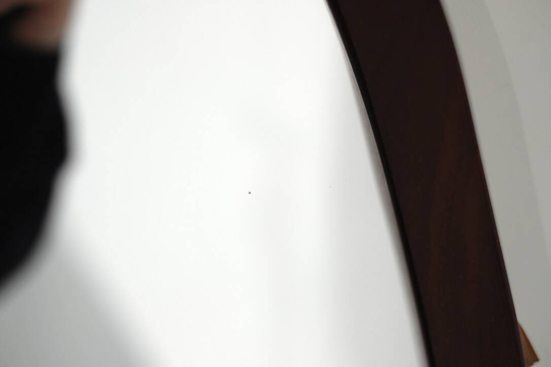 Vintage oval wooden mirror, Italy, 1960s.