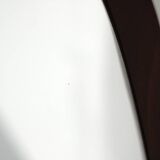 Vintage oval wooden mirror, Italy, 1960s.