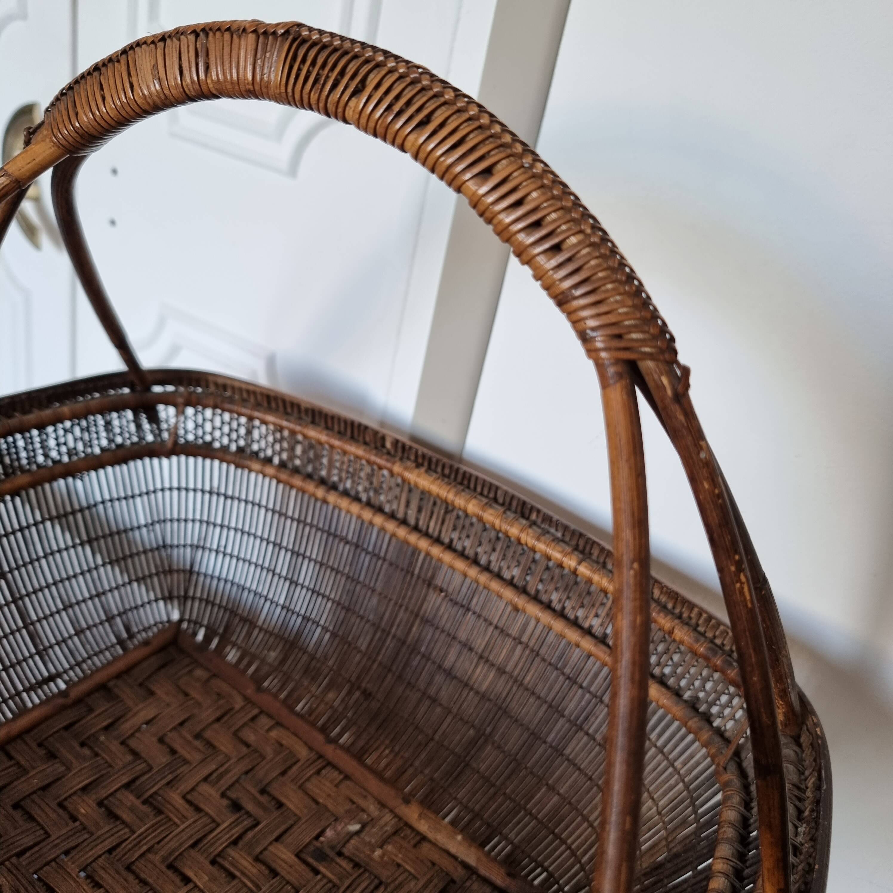 authentic basket or basket from the people's republic of china from the mid-20th century