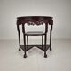 Vintage Chinese hardwood console / side table with marble top