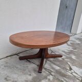 Baumann oval coffee table in teak 1950s vintage