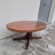Table basse ovale Baumann en teck 1950s vintage