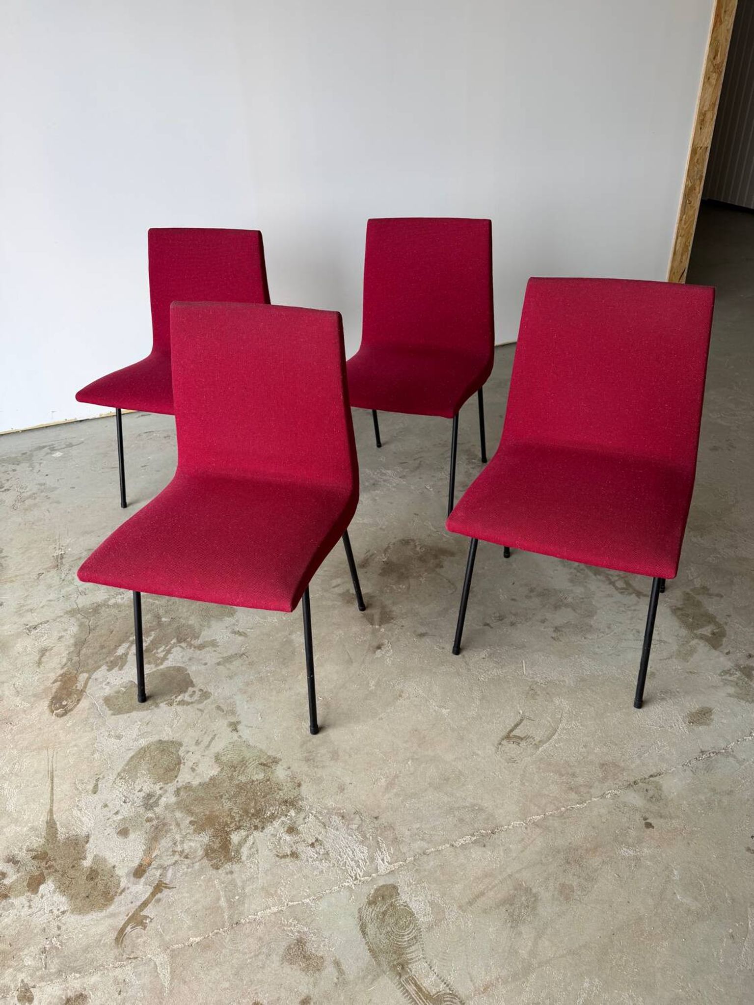 Set of 4 designer chairs model CM 145 by Pierre Paulin