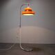 1970s Hungarian space age floor lamp in orange plastic and chrome.