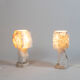 Pair of alabaster lamps, contemporary work