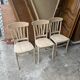 Set of 6 raw wood chairs