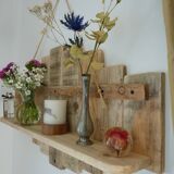 Wooden pallet wall shelf