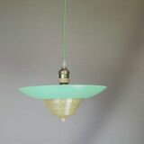 Scandinavian green acrylic clip on hanging lamp 1960s