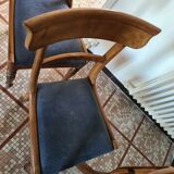 Series of 4 mahogany chairs from the 19th century