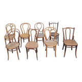 Series 8 mismatched bistro chairs